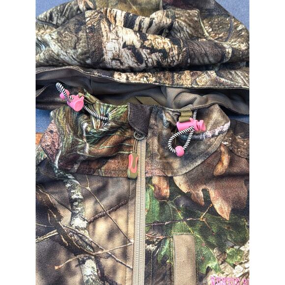 Rustic Ridge Mossy Oak Camo Hooded Jacket Pink Accessories Womans XS - Picture 3 of 12